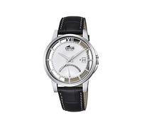 Lotus Men's Quartz Watch with Silver Dial Analogue Display and Black Leather Strap 18325/1