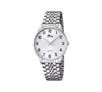 Lotus Men's Quartz Watch with White Dial Analogue Display and Silver Stainless Steel Bracelet 15883/1