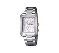 Lotus Men's Quartz Watch with White Dial Analogue Display and Silver Stainless Steel Bracelet 18222/2