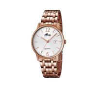 Lotus Men's Quartz Watch with White Dial Analogue Display and Stainless Steel Rose Gold Plated Bracelet 18178/1