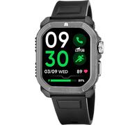 LOTUS Men's Smartwatch - Black Rubber Smartwatch - Water Resistant 5 ATM - GPS, Voice AI, Music Control, Step and Calorie Counting, Phone 50200/1 Ferro RC - Smartime 2nd Gen