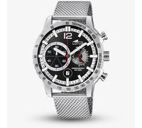 Lotus Mens Stainless Steel Mesh Chronograph Black Dial Watch L10137/3