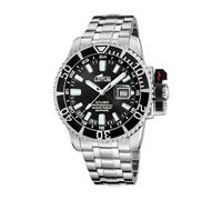 Lotus Mens Steel Divers Watch - WR 300M - in a Box Set 18938/4 | Quartz Movement, Calendar, High Strength Sapphire Crystal, Water Resistant 30 ATM 18938/4 Diver