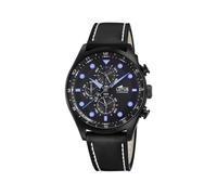 LOTUS Men's Watch 18593/B Special Prices Stainless Steel Case 316l Black Leather Strap Black