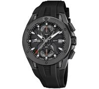 Lotus Mens Chronograph Steel Watch with Rubber Strap 18943/6