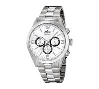 Lotus Minimalist Men's Stainless Steel Watch in Silver White 43 mm Water Resistant 5 Bar 18152/E, Silver/White