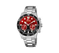 Lotus Model 18800/7 Connected Collection 44.5 mm Red and Black Case with Steel Strap for Men, Bracelet