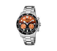 LOTUS Model 18800 Watch from The Connected Collection, 44.5 mm Case with Steel Strap for Men, Orange, Dress Watch