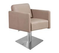 Lotus Murray Caramel Hair Salon Styling Chair Square Silver Base