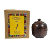 Lotus Natural Solid Perfume Beeswax Long Lasting Body Fragrance Balm Solid State Eau De Perfum in Wooden Jar 6 gm