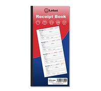 Lotus, NCR Duplicate Receipt Book 135 x 280mm. 4 Receipts per Page. 200 Duplicate Sets. Micro-Perforated. Serially Numbered. Side Taped Book DNCR-8000