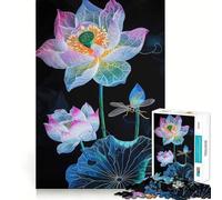 Lotus Neon Magic 1000 Piece Jigsaw Puzzle for Teenagers Mindful Game Snug Cut Happy Challenge (38x26cm)