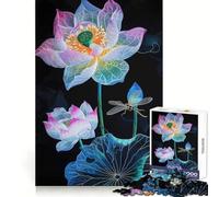 Lotus Neon Magic 1000 Piece Jigsaw Puzzle for Teenagers Mindful Game Snug Cut Happy Challenge (38x26cm)