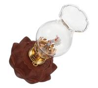 Lotus Oil Lamp Vintage Ceramic Lantern for Prayer Room Decor