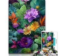 Lotus Oil Painting Jigsaw Puzzles for Teenagers 1000 Jigsaws,Educational Games Wall Decoration Unique Birthday And Xmas Gifts (50x75cm)