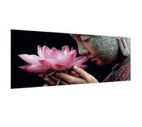 Lotus Paint by Numbers for Adults, Zen Large Paint by Numbers Kits on Canvas with Acrylic and Brushes, DIY Craft Oil Painting Art Kits for Beginners, Perfect for Gift Home Decor, 32x64 Inch 02w-480