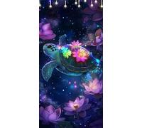 Lotus Paint by Numbers Sea Turtles Large Paint by Numbers for Adults 45X90cm, DIY Color Oil Painting Acrylic Paints, Painting Sets for Adults Beginners, Art Crafts for Home Wall Decor, Gifts W6-778
