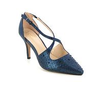 Lotus Panache Womens Court Shoes 5 UK Navy/Diamante