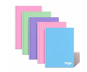 Lotus Pastel Notebook A4, 144 Pages Each, 70 GSM Writing Paper, School, Office, Study & Note Taking, Light Blue, Light Pink, Purple, Green (A4, 1 Book)