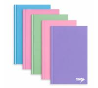 Lotus Pastel Notebook A4/A5/A6, Pack of 5 Notebooks, 144 Pages Each, 70 GSM Writing Paper, School, Office, Study & Note Taking, Light Blue, Light Pink, Purple, Green