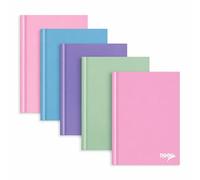 Lotus Pastel Notebook A6, 144 Pages Each, 70 GSM Writing Paper, School, Office, Study & Note Taking, Light Blue, Light Pink, Purple, Green (A6, 1 Books)