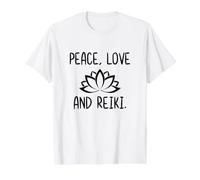 Lotus Peace Love Reik Lotus Zen Meditation Value Graphic T-Shirt, Men, White, M
