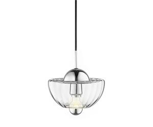 Lotus Pendant Clear/ Chrome
