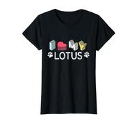 Lotus Personalized Dog Name Pet Lover Value Graphic T-Shirt, Women, Black, XS