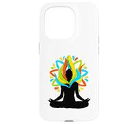 Lotus Pose Yoga Positive Art Namaste Meditation Zen Case for iPhone 15 Pro
