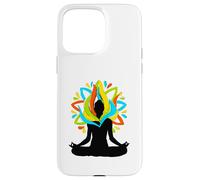 Lotus Pose Yoga Positive Art Namaste Meditation Zen Case for iPhone 15 Pro Max
