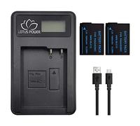LOTUS POWER DMW-BLC12 Battery & Charger, 2 Batteries, 4.2V Output, for Panasonic Lumix DMC-FZ200/FZ300/FZ1000/DMC-GH2/DMC-GX8