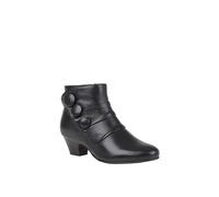 Lotus 'prancer' Leather Ankle Boots In Black Black