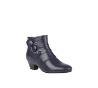 Lotus 'prancer' Leather Ankle Boots In Navy Navy 8