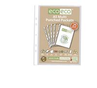 Lotus Premier A5 Punched Pockets - 45 Micron Heavy Duty Transparent Poly Wallets | Crystal Clear, Ultra-Durable Document Sleeves for Photos, Presentations, Filing, and Archiving - 78212 (Pack of 125)