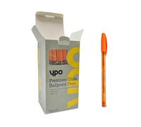 Lotus Premium Orange Ballpoint Pen - Smooth Ink Flow, Sl ap Design - Ideal for Office, School, or Gifting (20)