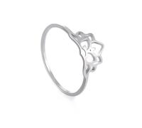 Lotus Rings for Women Stainless Steel Gold Color Vintage Flower of Paradise Amulet Finger Ring Jewelry Mother Gift