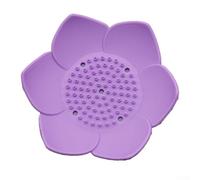 Lotus Shape Soap Dish for Efficient For Draining and Travel Friendly Use (light purple)