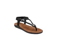 Lotus Women's 'Sol' Flat Toe-Post Sandals in Black | Size: 6 Lotus Black 6
