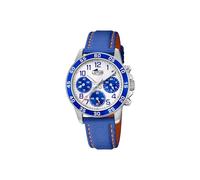Lotus Children's Watch 18581/7 Junior Collection Stainless Steel Case 316L Silver Leather Strap, white