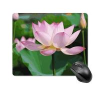 Lotus Square Mouse Pad Portable Computer Mousepad with Non-Slip Rubber Base 18 * 22cm Ultra-Thin Gaming Mouse Mat for Computer Laptop Office Desk Accessories