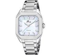 Lotus Women's Dress Watch 18967/2 Stainless Steel Mother-of-Pearl Square Dial Steel Bracelet