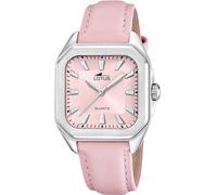 Lotus Ladies Watch 18968/3 – Stainless Steel Case, Leather Strap, Pink Square Dial