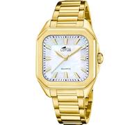 Lotus Ladies Watch 18970/2 Gold PVD-Plated Steel Mother-of-Pearl Square Dial Steel Bracelet