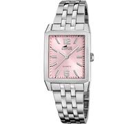 Lotus Watches Ladies Square Stainless Steel Watch 18985/2 - Steel Bracelet Pink