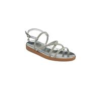 Lotus 'staci' Strappy Flat Sandals In Silver Silver 6