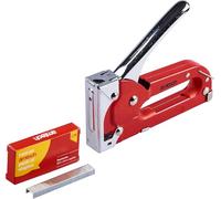 Lotus Staple Gun with 500 Staples, Heavy Duty Hand Tacker for Upholstery, Wood & DIY, 4-8mm Staples Compatible, Ergonomic Grip, lot-B3770