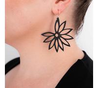Lotus Statement Recycle Rubber Earrings
