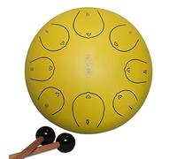 Lotus Steel Tongue Drum 8 Notes 12 Inches Handpan Drum Instrument with Backpack, Music Book, Mallets, scales and finger rings for Meditation, or Yoga Notes Percussion Instrument (Color : E) (A)