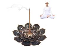 Lotus Stick Incense Burner Lotus Incense Burner 6 Hole Incense Burner Brass Lotus Holder for Incense Sticks Incense Cones or Home Decoration Accessories (1pcs)