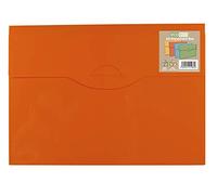 Lotus Strong A4 Slim File Folder Wallet Document Box Office Organiser 100% Recyclable Eco Friendly Brightly Coloured 550 Micron School Student College University Revision Aid (Orange)